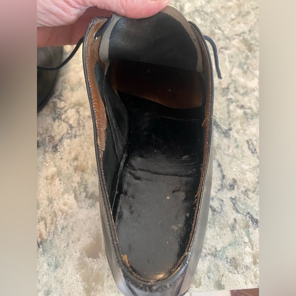 GP Italia Plain Toe Derby Shoes – Black Leather – Made in Italy SZ 8.5 main image 8